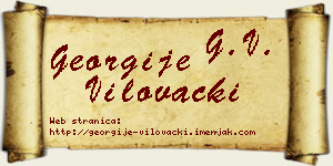 Georgije Vilovački vizit kartica
